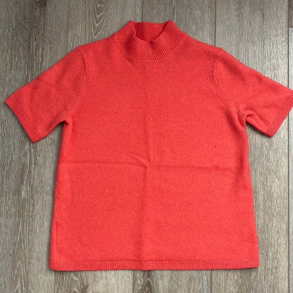 Loft coral short sleeve sweater size XS